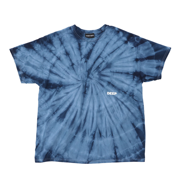 CREW NECK TYE DYE T-SHIRT NAVY